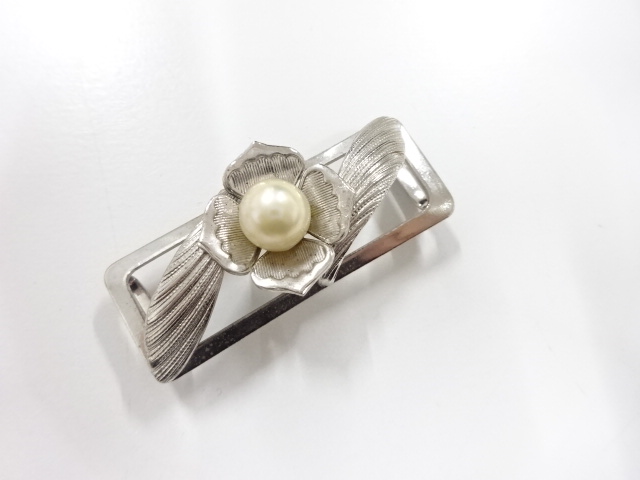 アンティーク　パール　帯留め